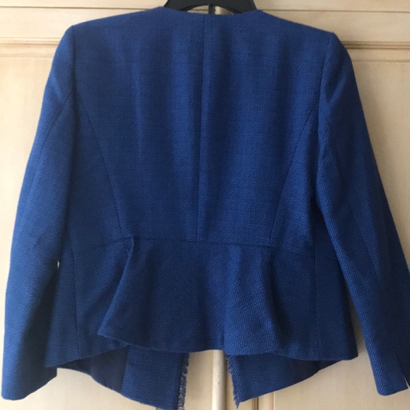 Ann Taylor Loft blue open front jacket-size 4 - Picture 5 of 5